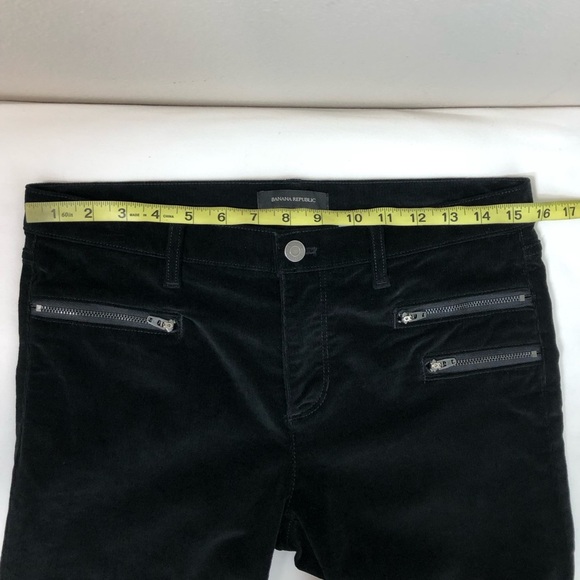 Banana Republic Zipper Pockets Skinny Ankle Corduroy Pants Black Women's 29 - Picture 11 of 15